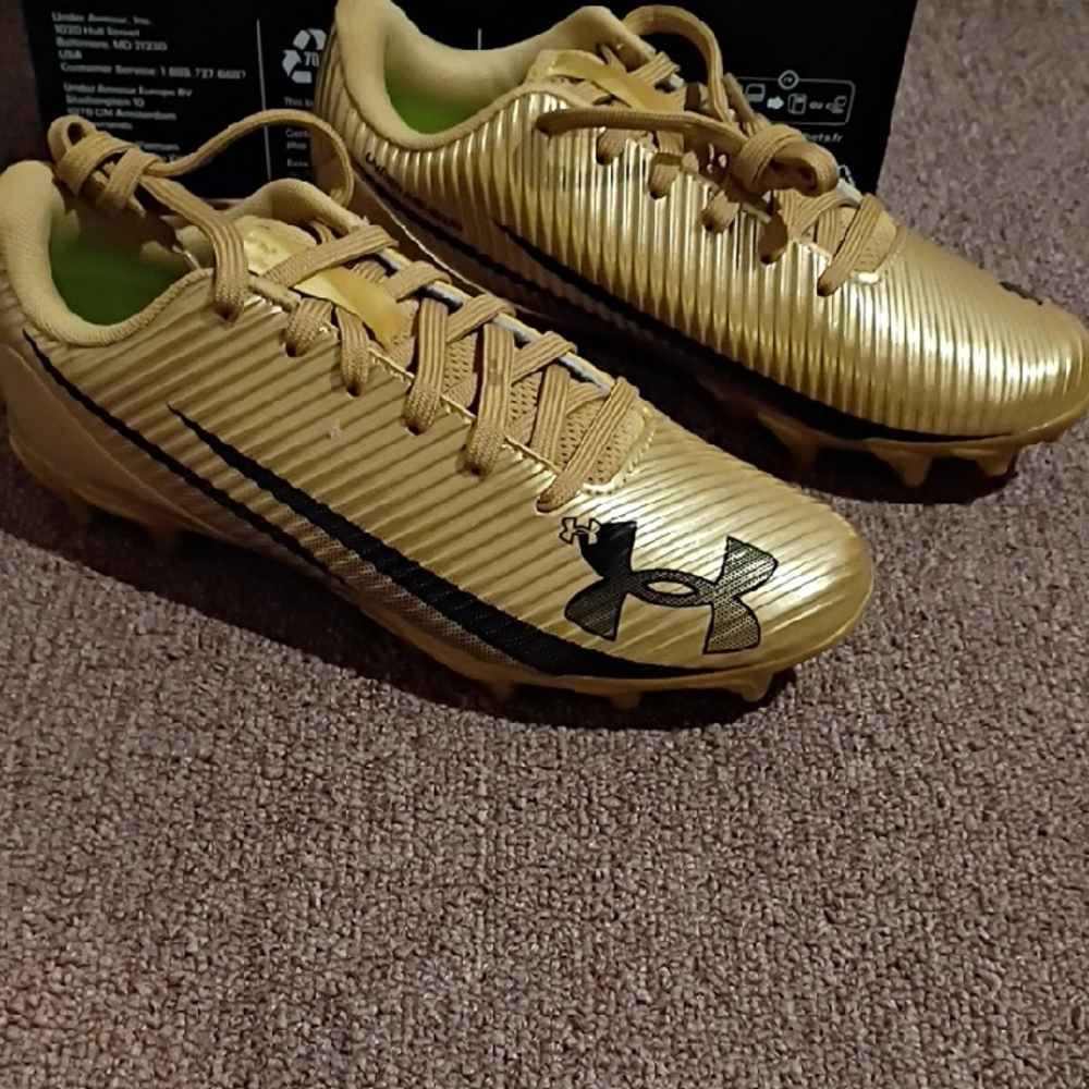 Under Armour UA Blue Select Jr Gold Soccer Cleats Size 6y Nib Nwt 6 Youth
